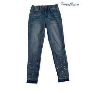Tinseltown‎ High Rise Blue Denim Skinny Jean Size 5